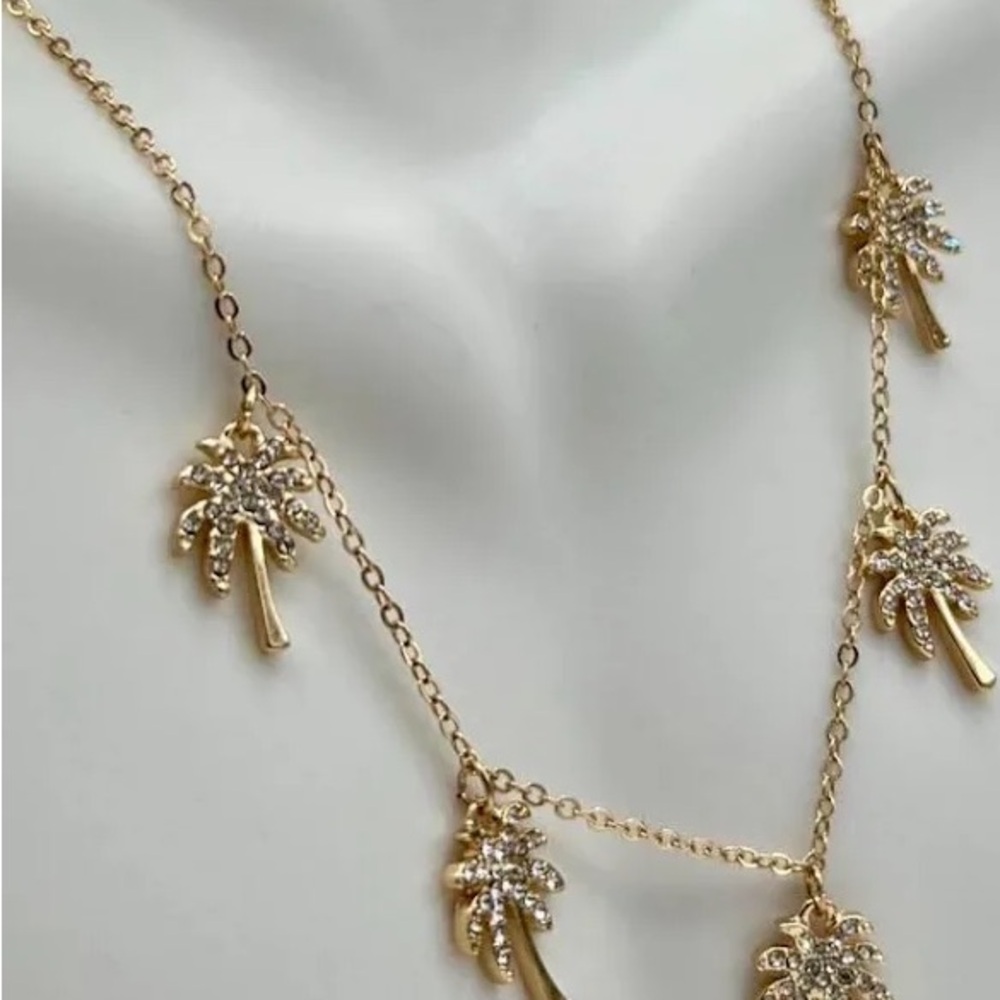 Lilly Pulitzer Sparkling Palm Trees Necklace & Bracelet Set EUC - Picture 13 of 14